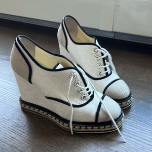 Chanel espadrille wedges